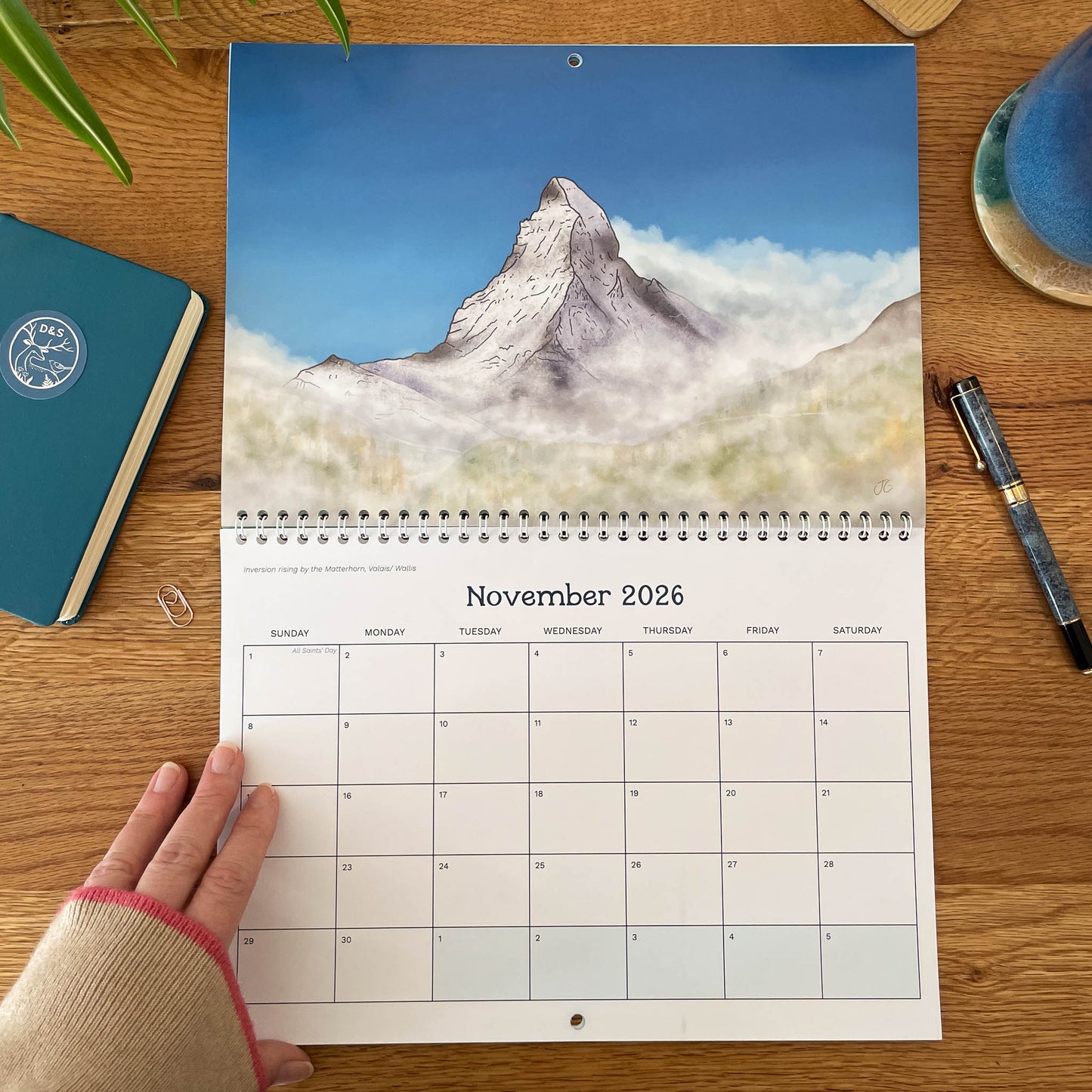 November spread - Alpine inversion by the Matterhorn with detailed grid
