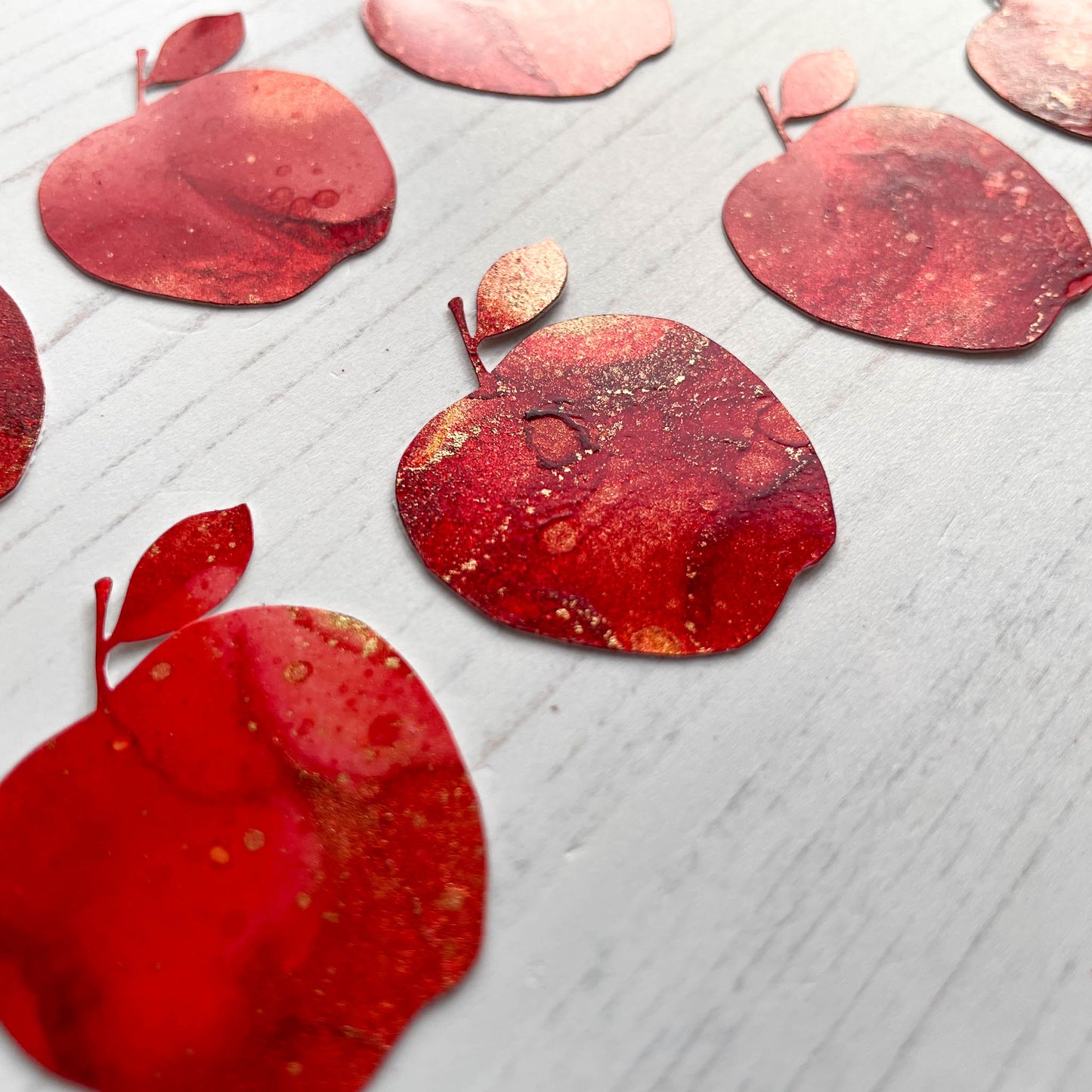 Personalised Teacher Appreciation Card in German - Red Apple Design