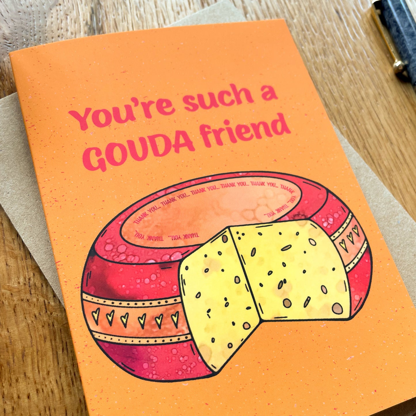 Good Friend Greeting Card for cheese lovers