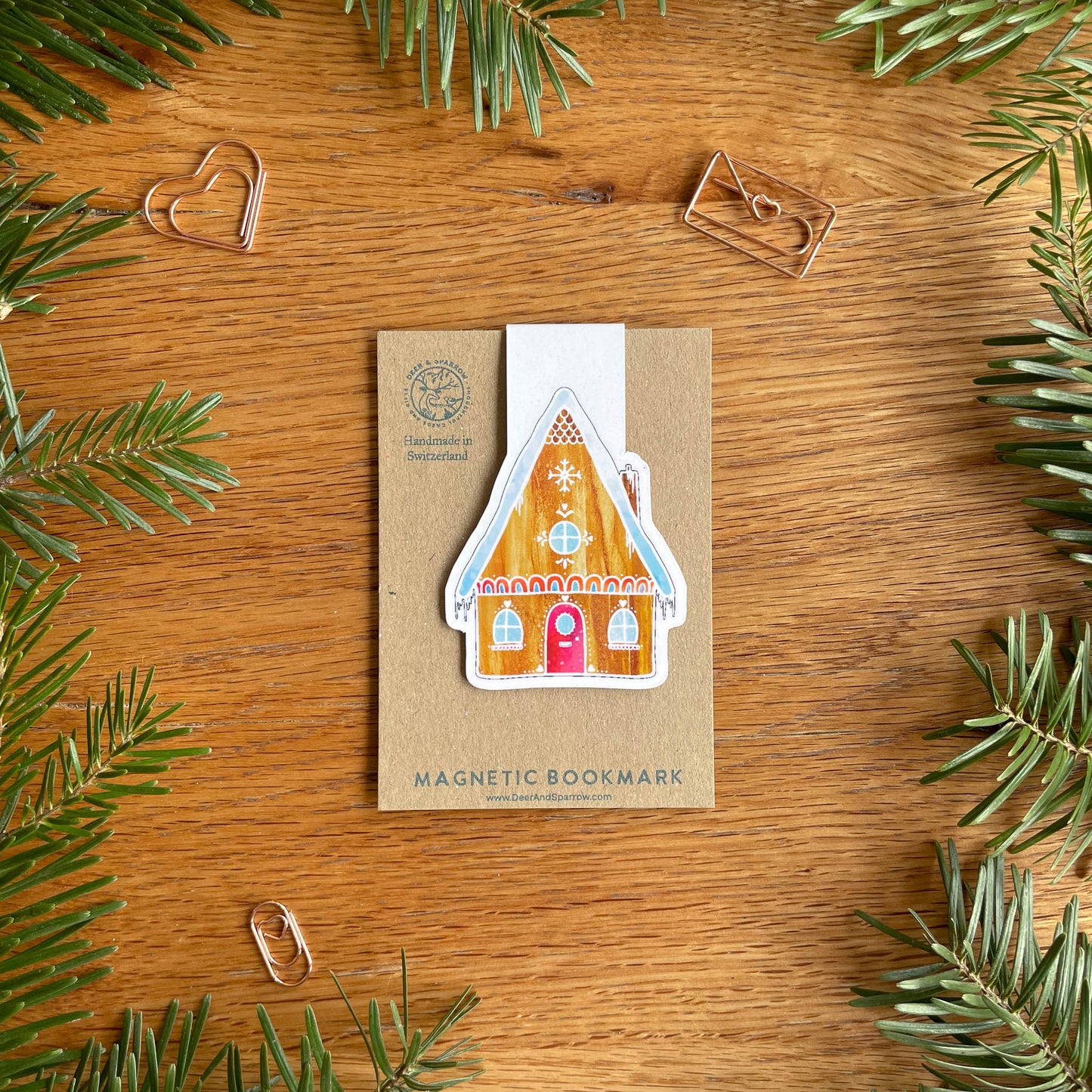 Gingerbread House Magnetic Book Mark