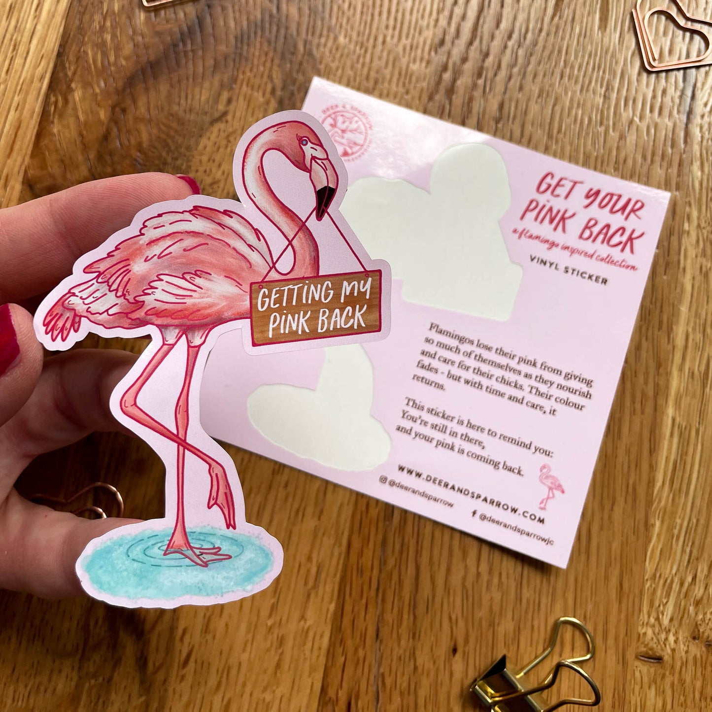 Flamingo Vinyl Sticker - Getting My Pink Back Collection