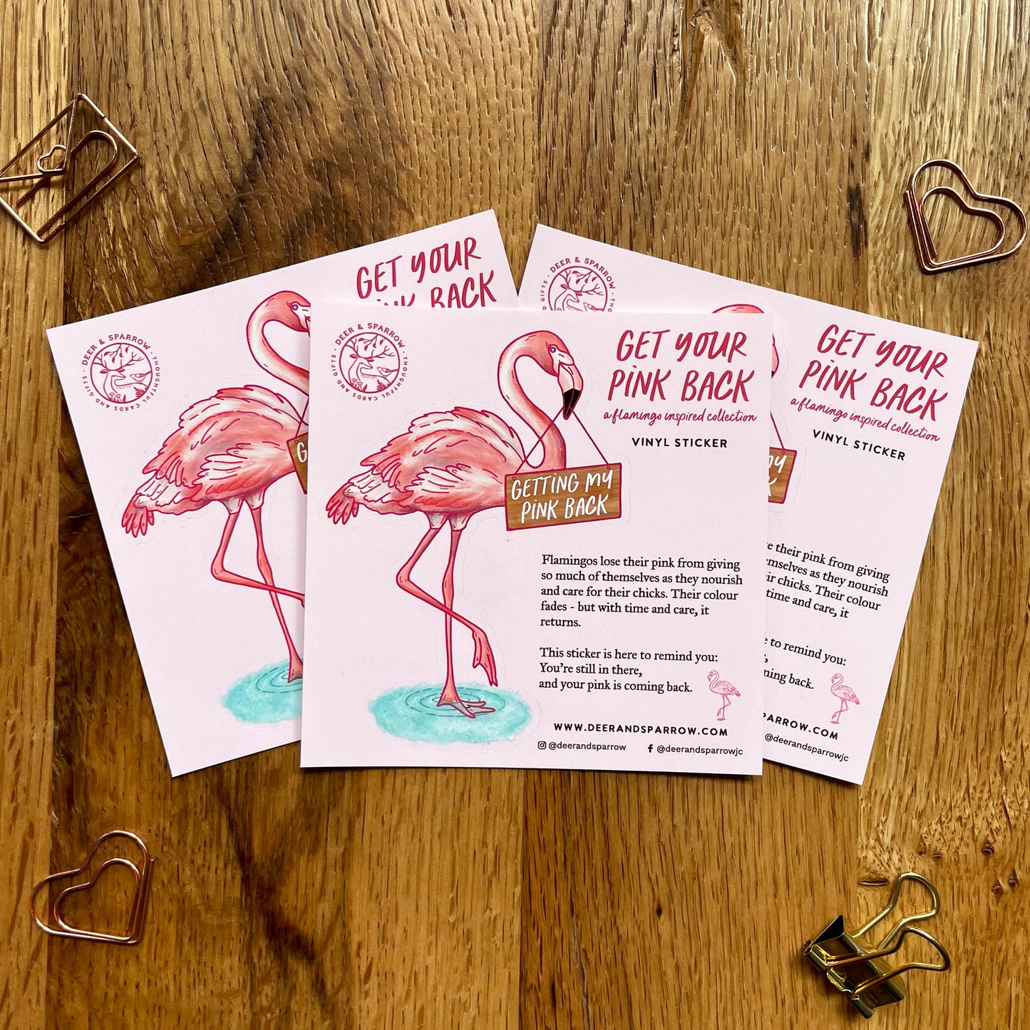Flamingo Vinyl Sticker - Getting My Pink Back Collection