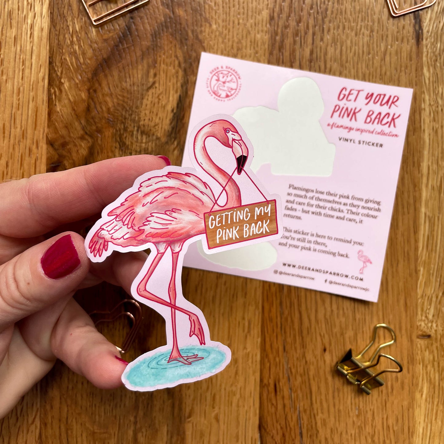 Flamingo Vinyl Sticker - Getting My Pink Back Collection