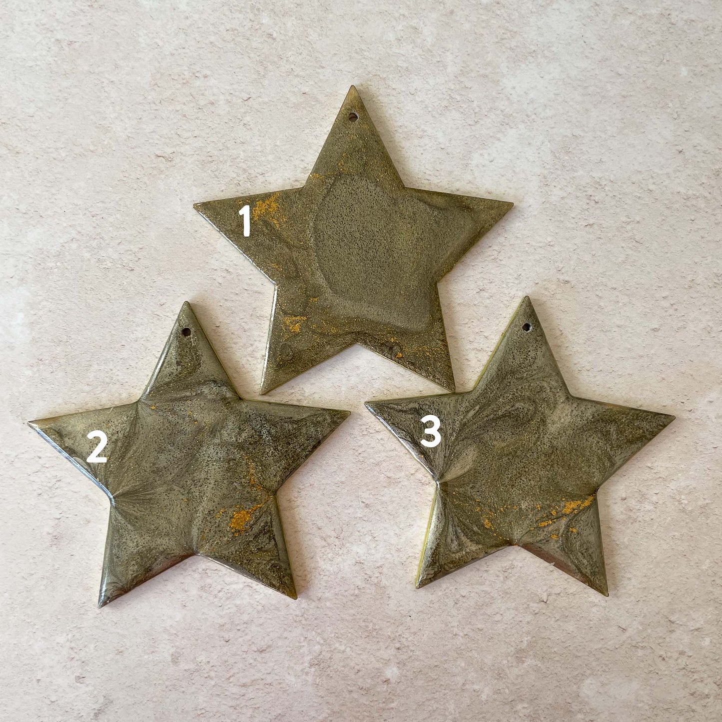 Gold Star Christmas Tree Decoration