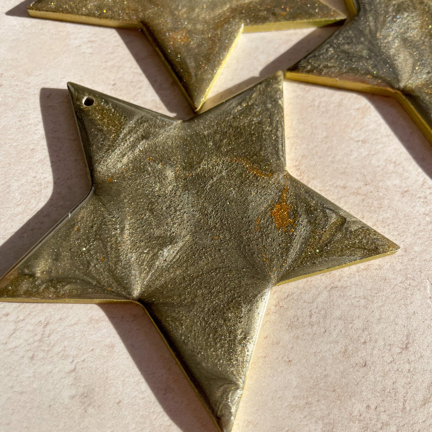 Gold Star Christmas Tree Decoration