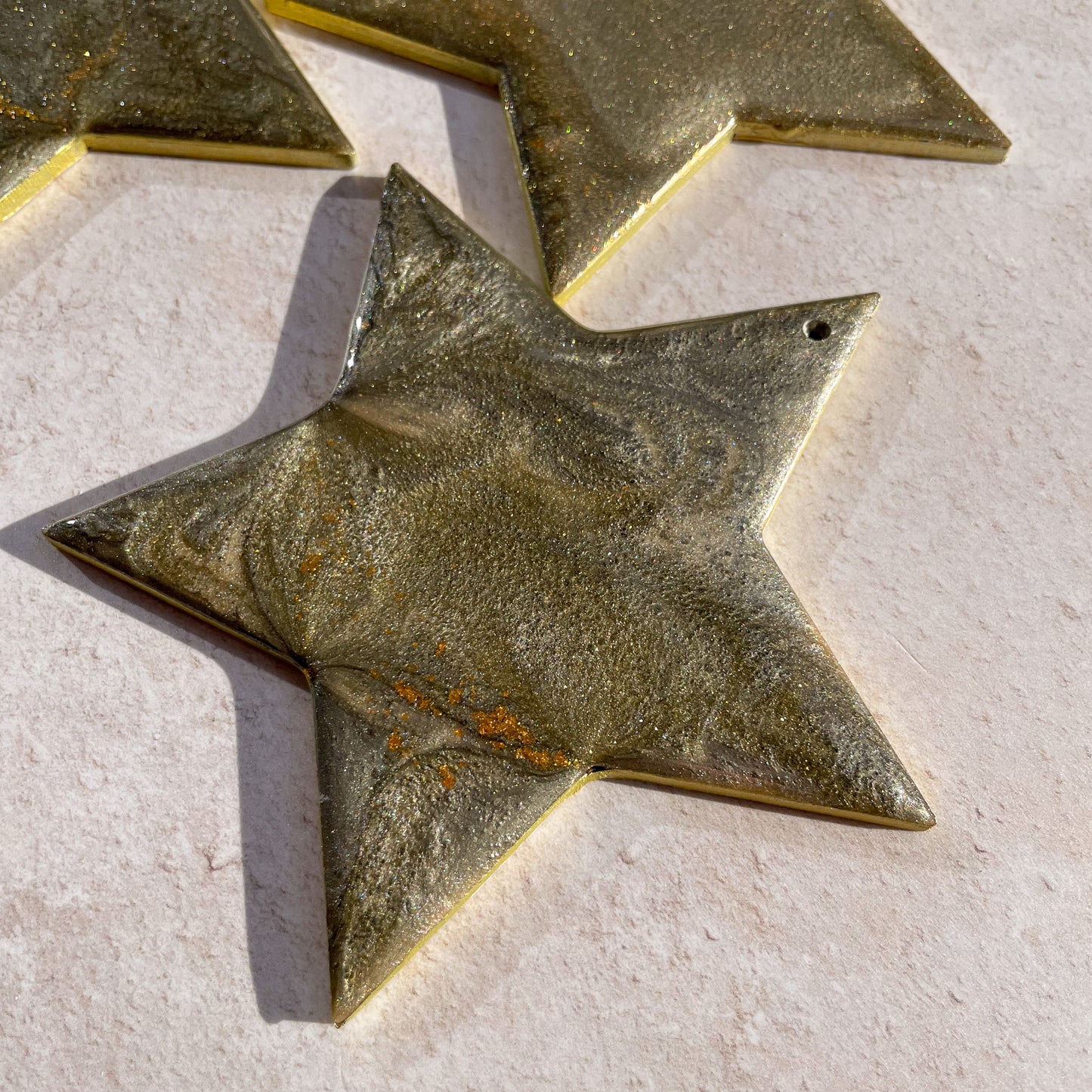 Gold Star Christmas Tree Decoration