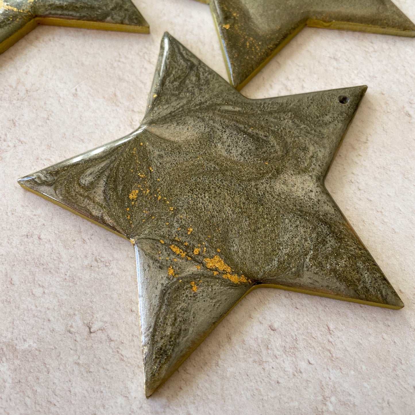 Gold Star Christmas Tree Decoration