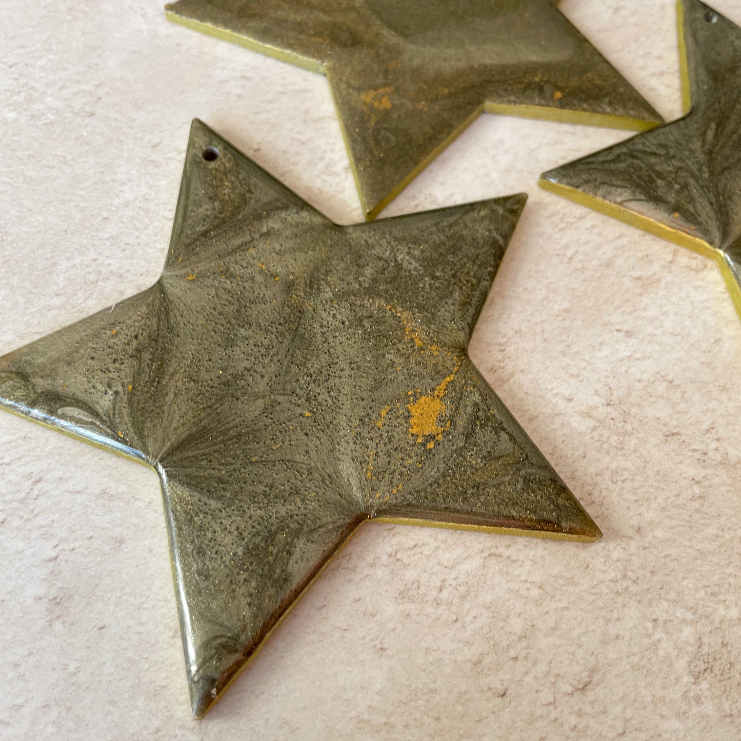 Gold Star Christmas Tree Decoration