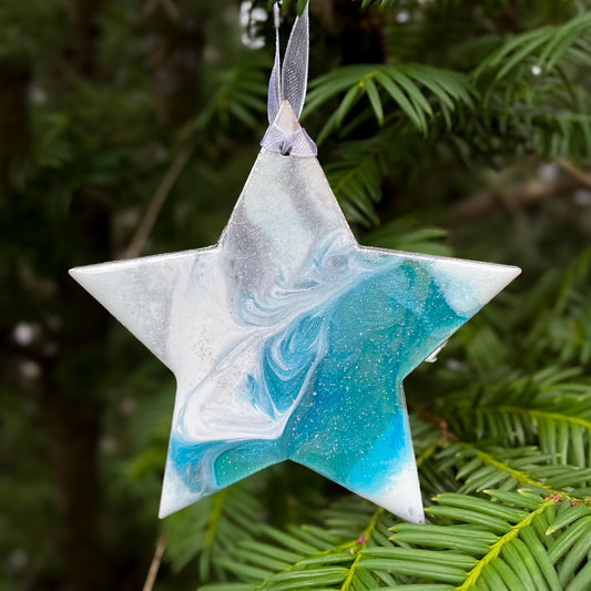 Frozen Winter Wonderland Star Christmas Tree Decoration