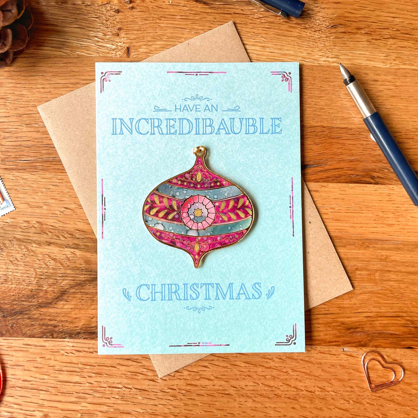 Retro Mirrored Christmas Bauble