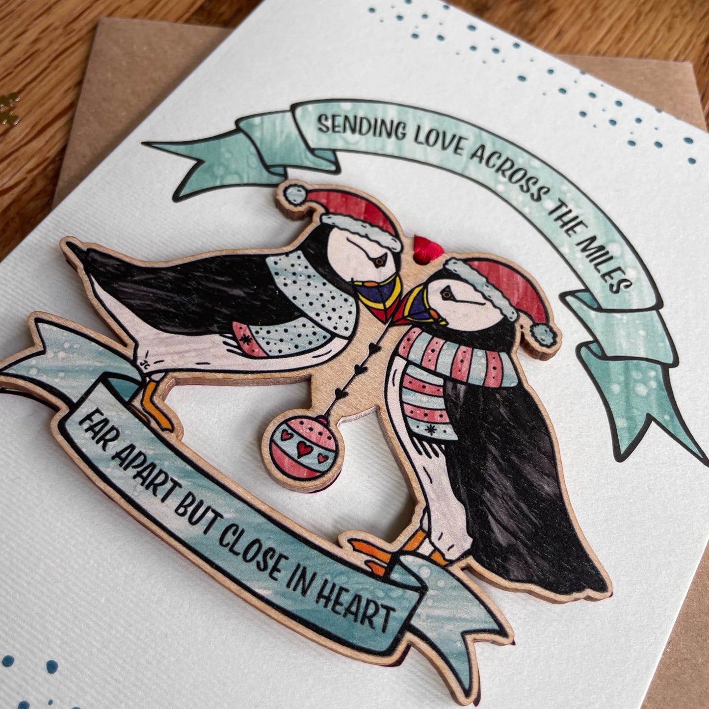 Sending love across the miles with this puffin decoration