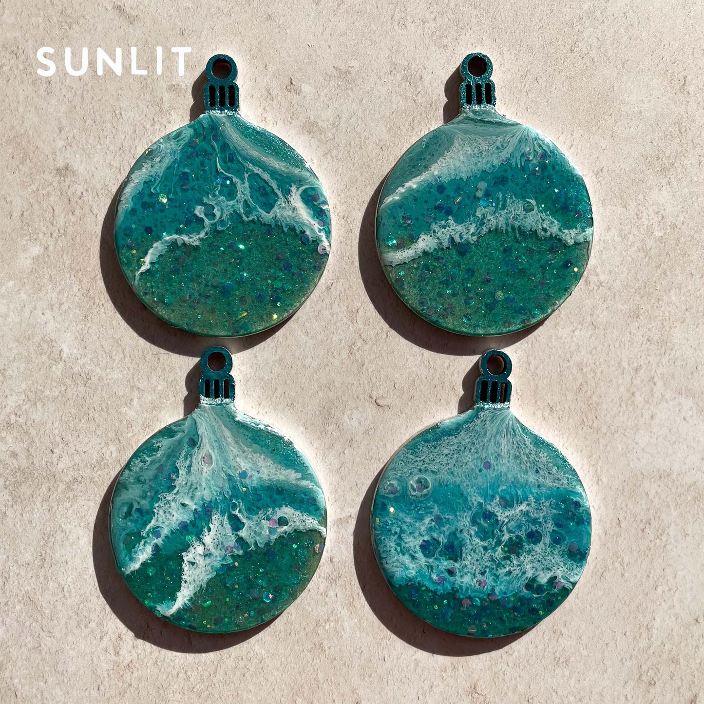 Swiss Lake Inspired Bauble Shaped Christmas Tree Decoration