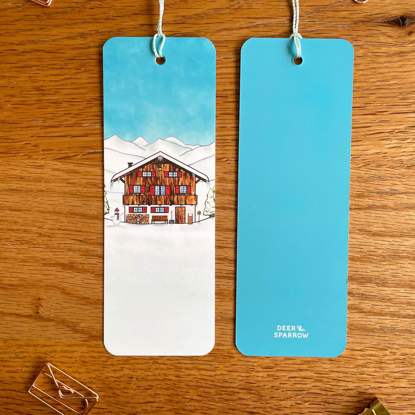 Swiss Mountain Chalet in Winter Bookmark