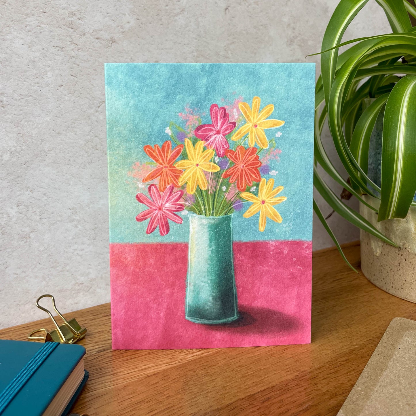 Cheerful Flowers in a Vase