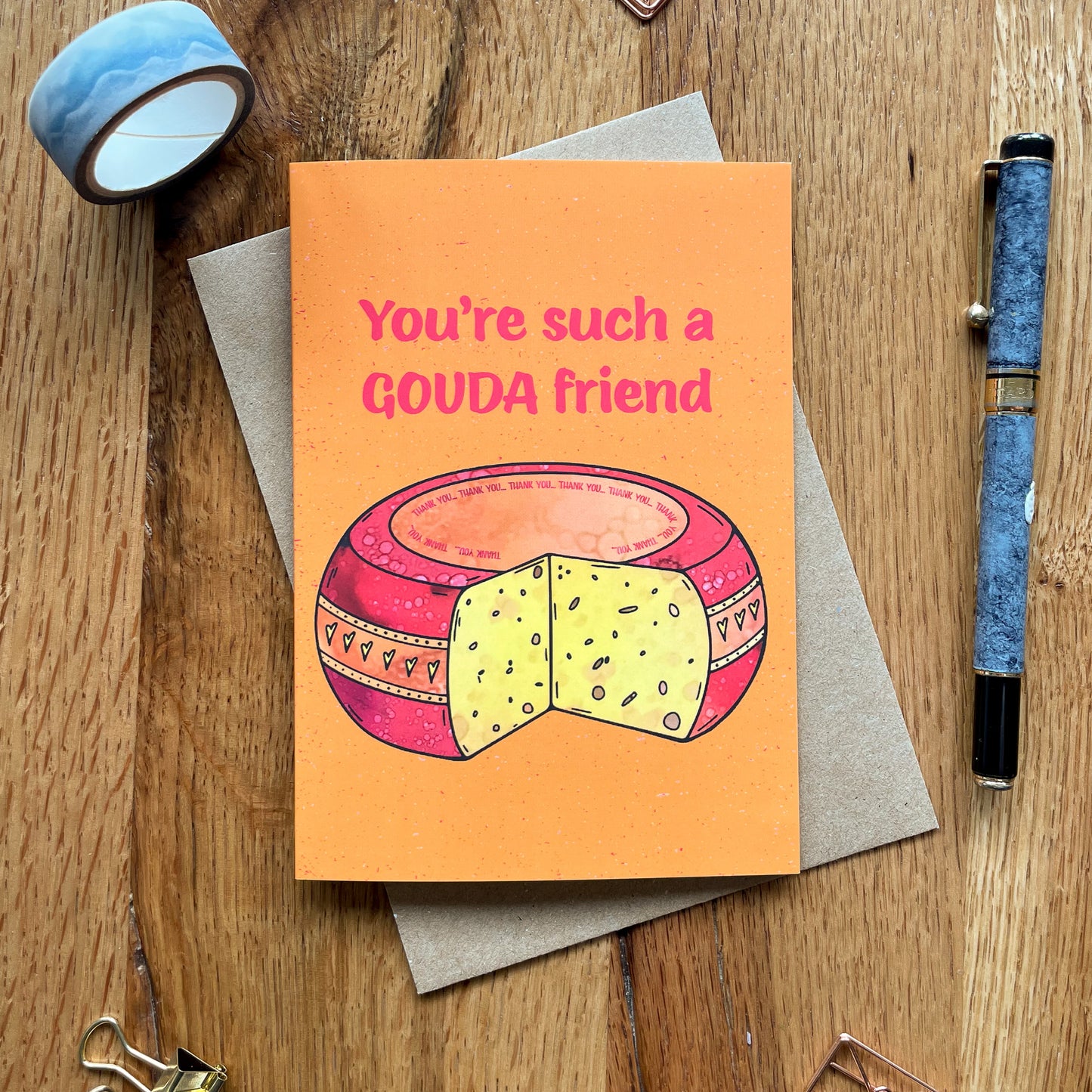 Good Friend Greeting Card for cheese lovers