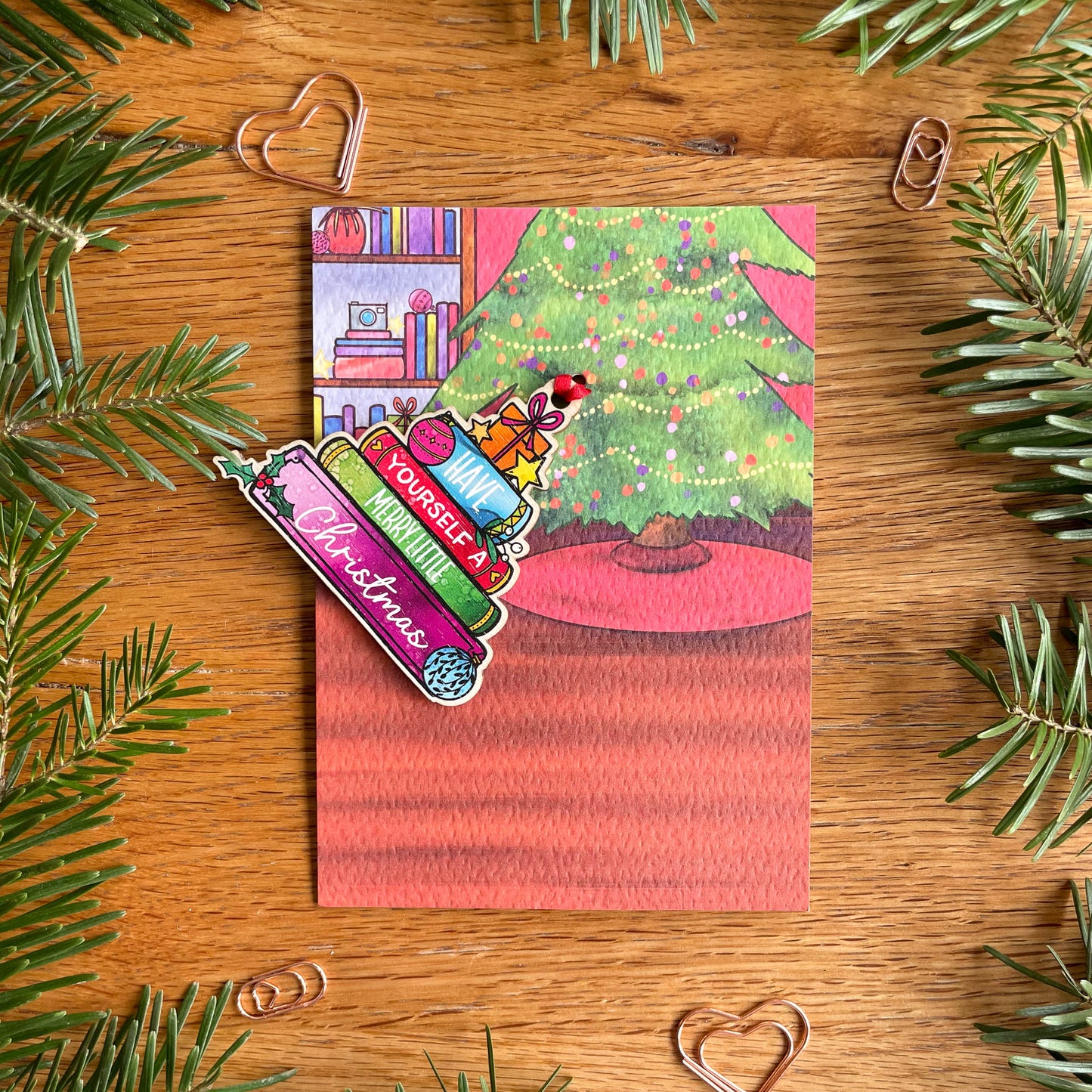 Book Stack Christmas Tree Ornament