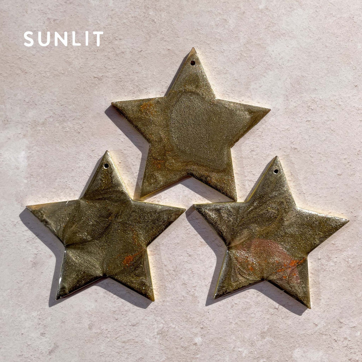 Gold Star Christmas Tree Decoration
