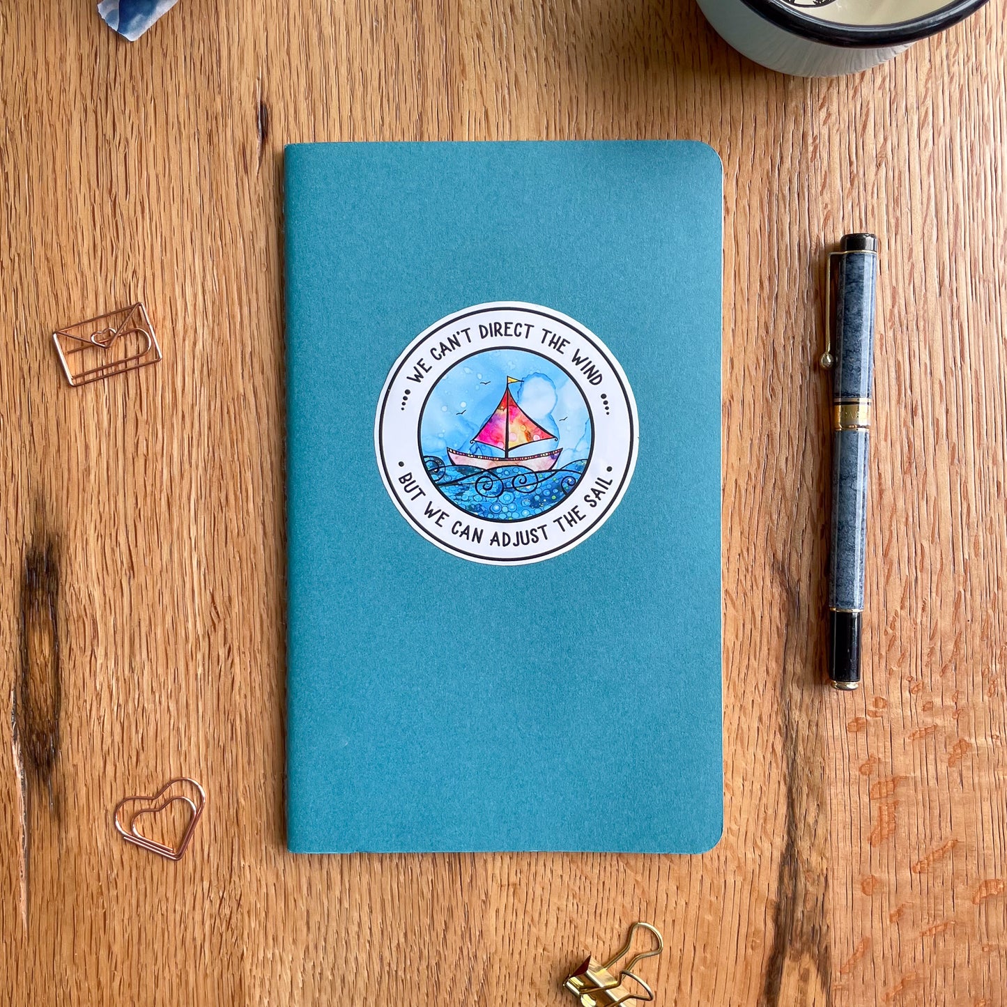 Stay hopeful and motivated with this uplifting sailing boat vinyl sticker, reminding you that challenges are just opportunities in disguise.