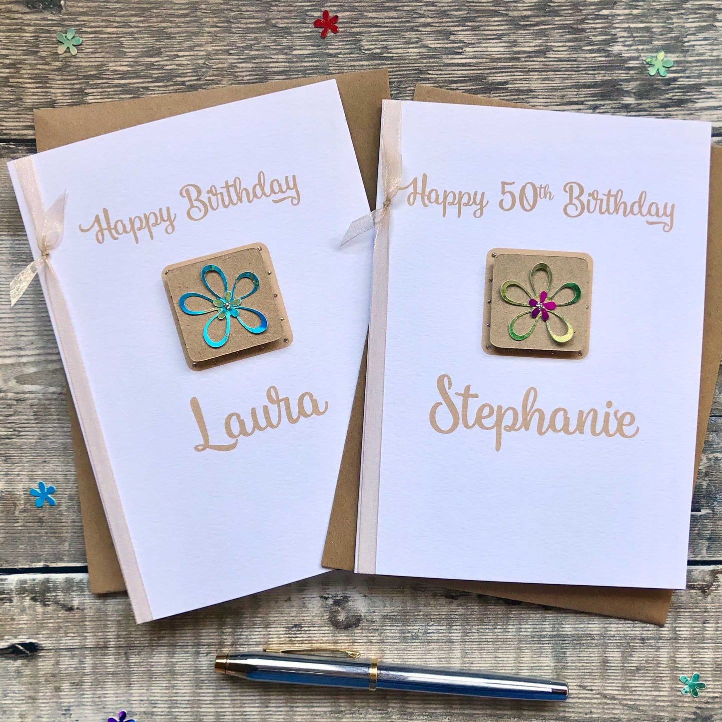 Personalised Floral Birthday Card