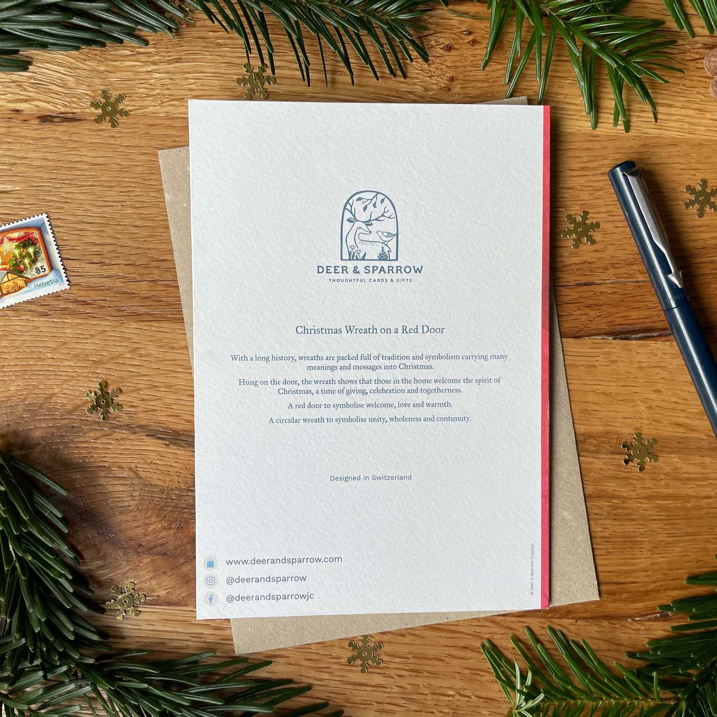 Christmas Wreath Decoration & Greeting Card