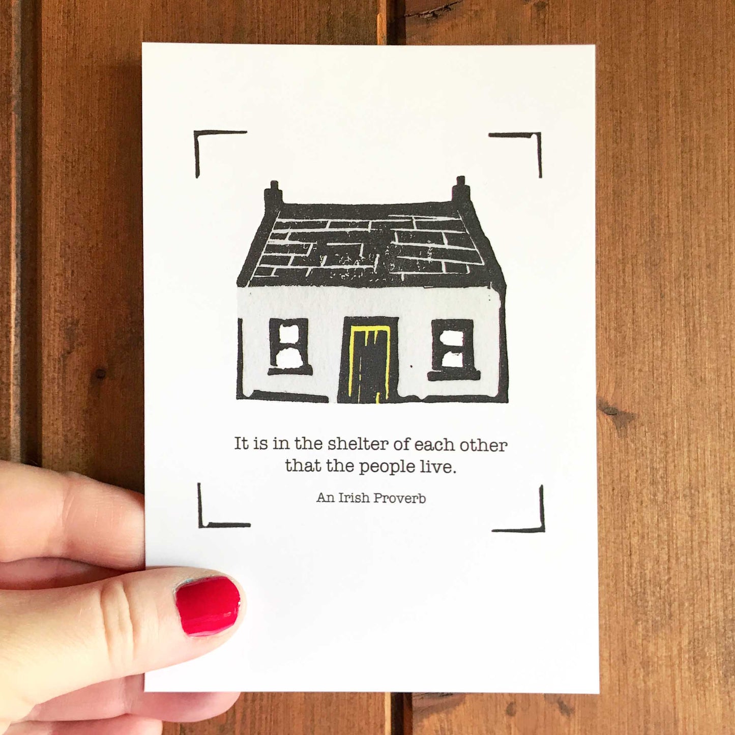 Irish Cottage & Irish Proverb Print