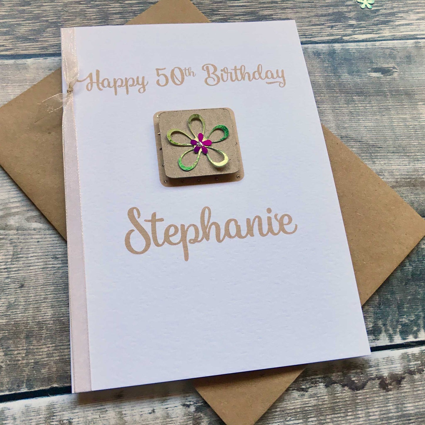 Personalised Floral Birthday Card