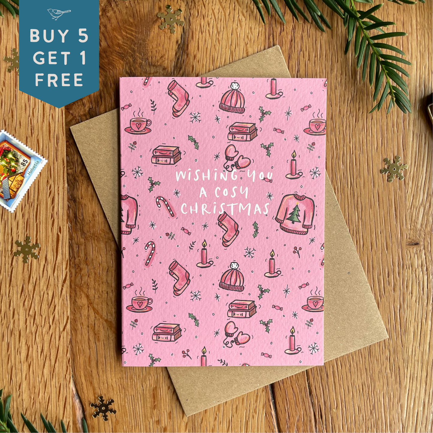 Cosy Christmas Wishes Christmas Card