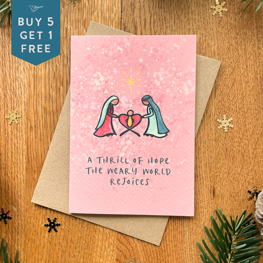 Nativity Scene - A Thrill of Hope Christmas Card