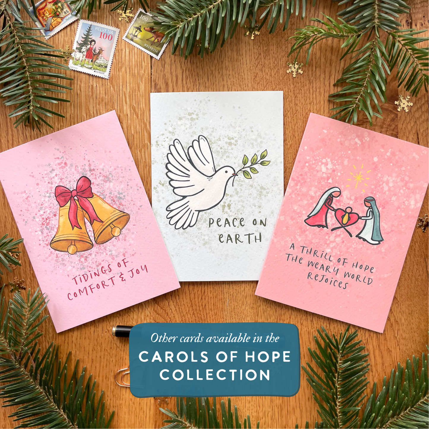 Christmas Bells - Tidings of Comfort & Joy Christmas Card