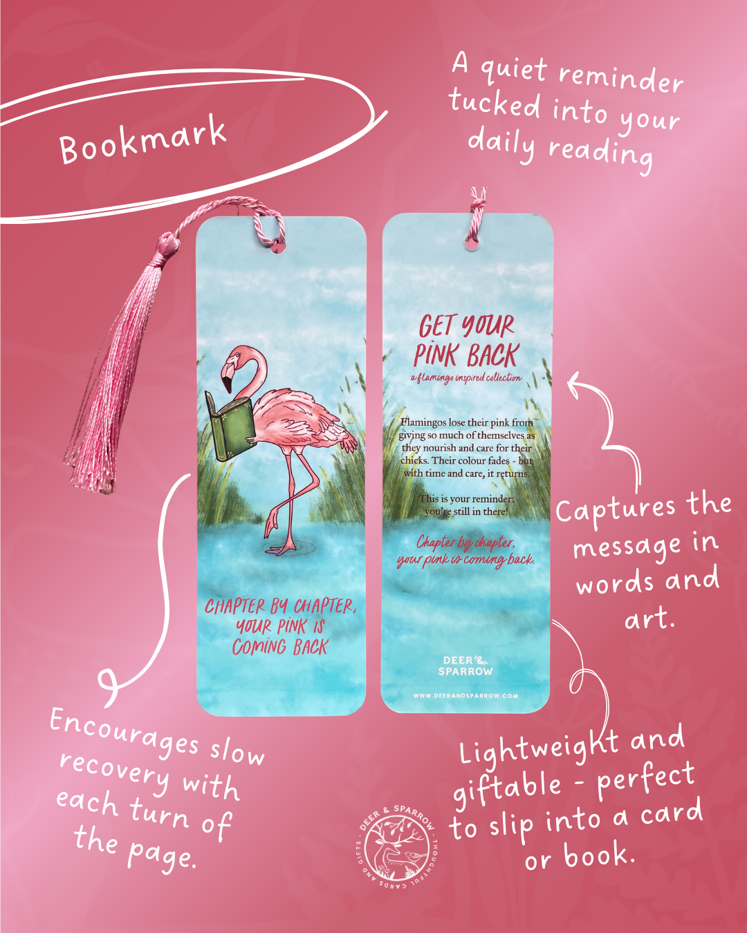 Flamingo Bookmark - Get your pink back collection