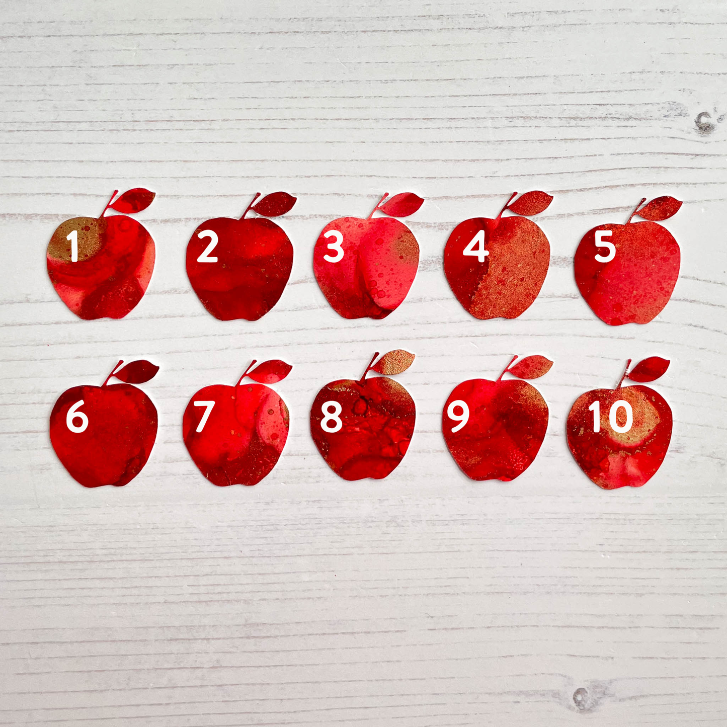 Personalised Teacher Appreciation Card in German - Red Apple Design