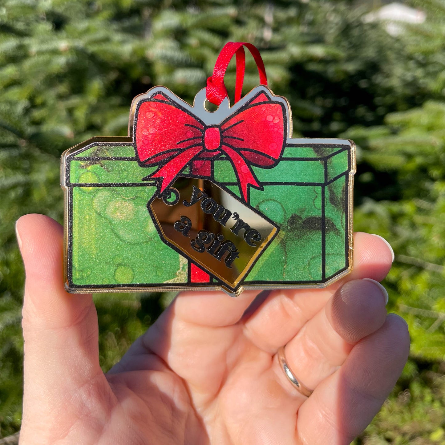 "You're a Gift" Detachable Tree Decoration & Greeting Card
