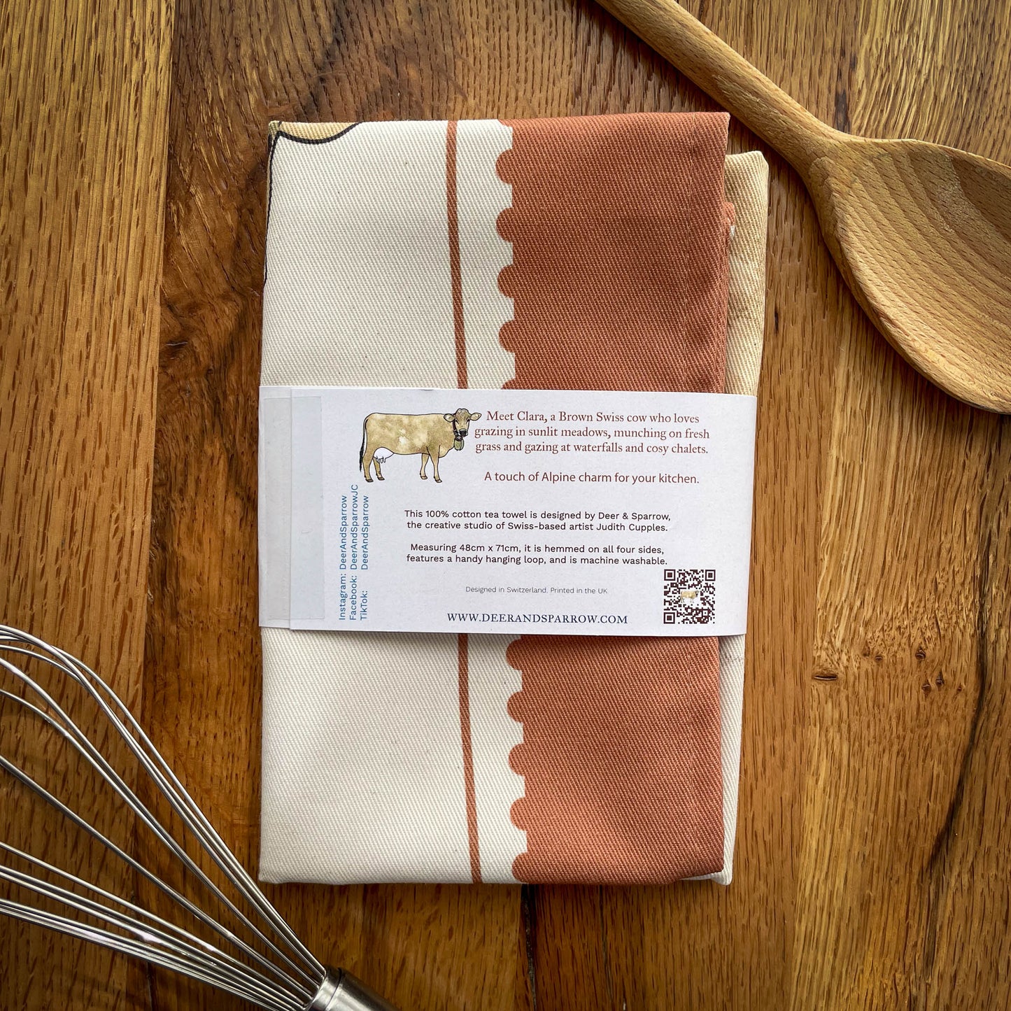 Brown Swiss Cow Tea-Towel