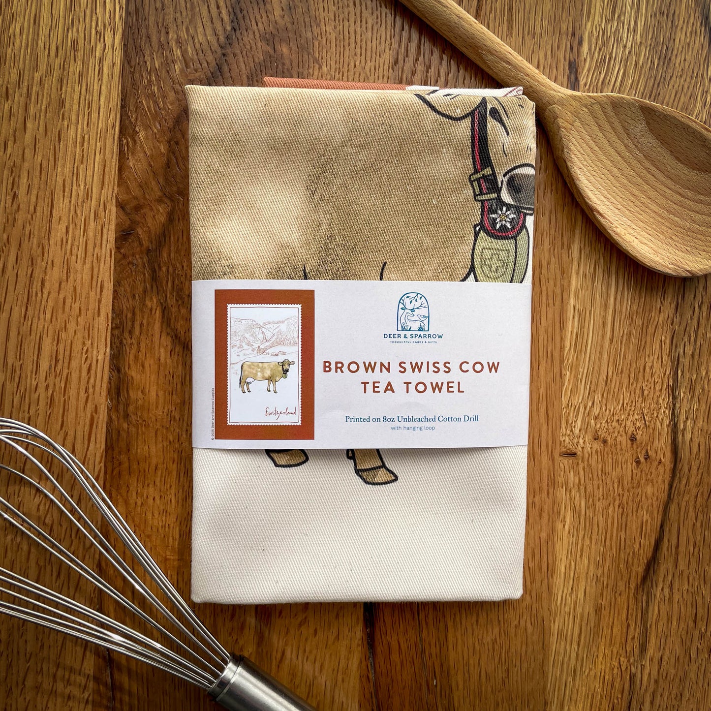 Brown Swiss Cow Tea-Towel