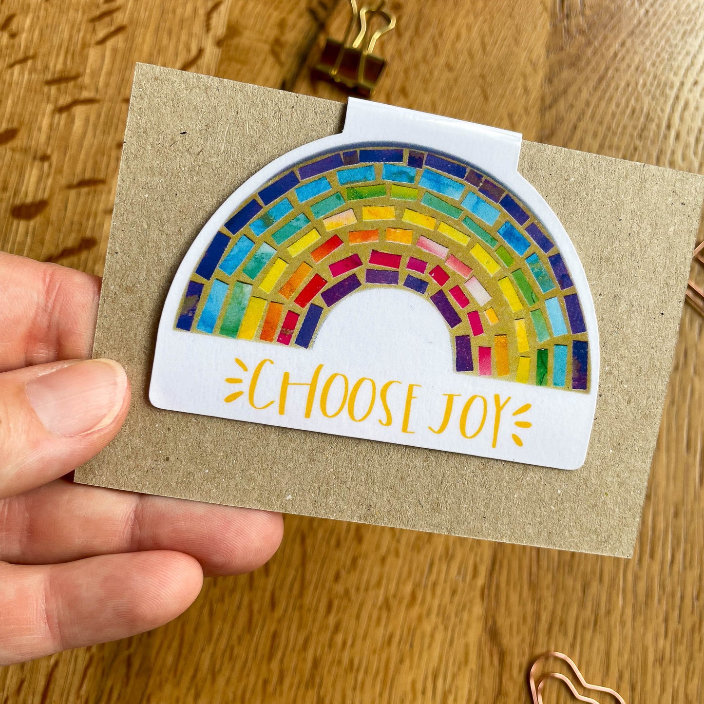 Vibrant Rainbow Magnet Bookmark for Book Lovers
