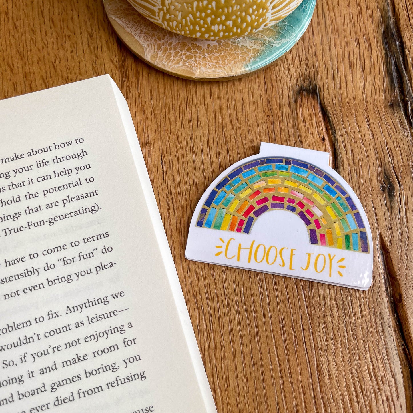 Magnetic Rainbow Bookmark for Rainbow Enthusiasts
