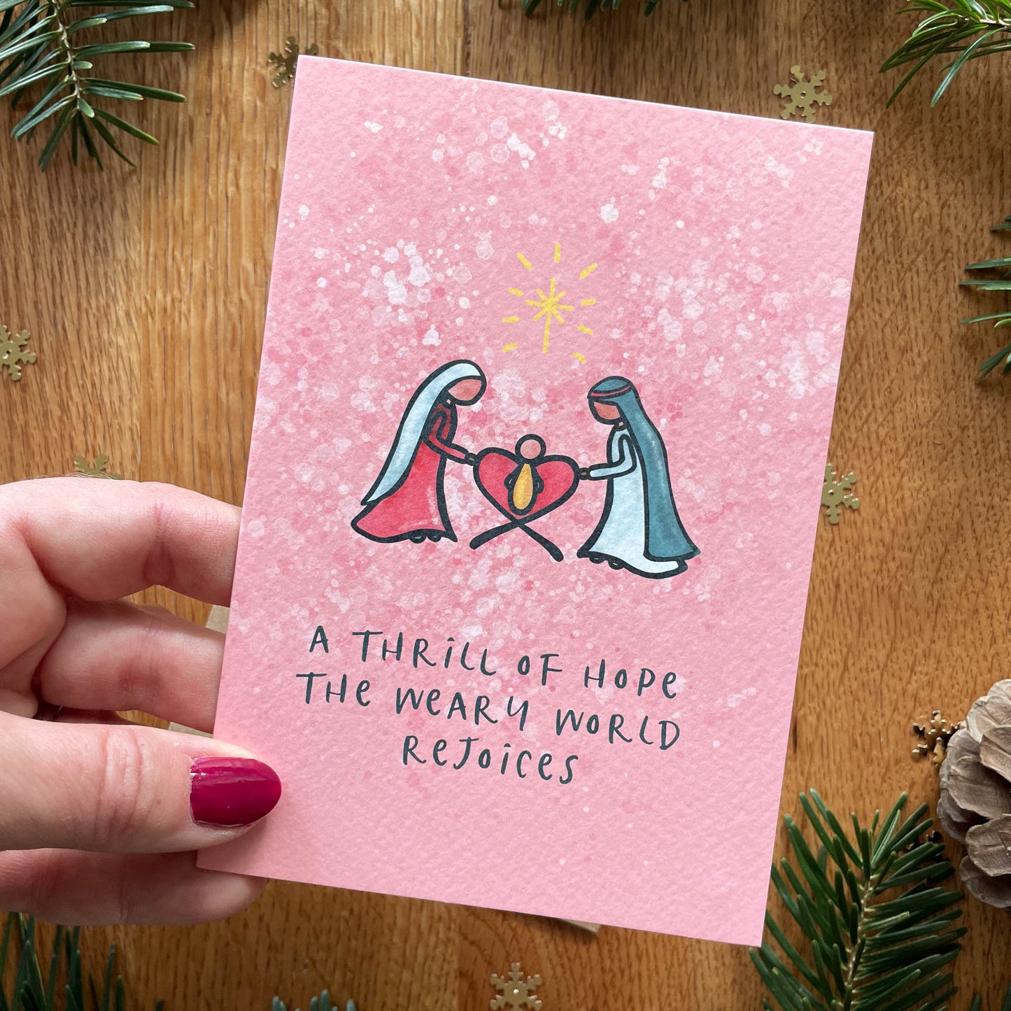 Nativity Scene - A Thrill of Hope Christmas Card