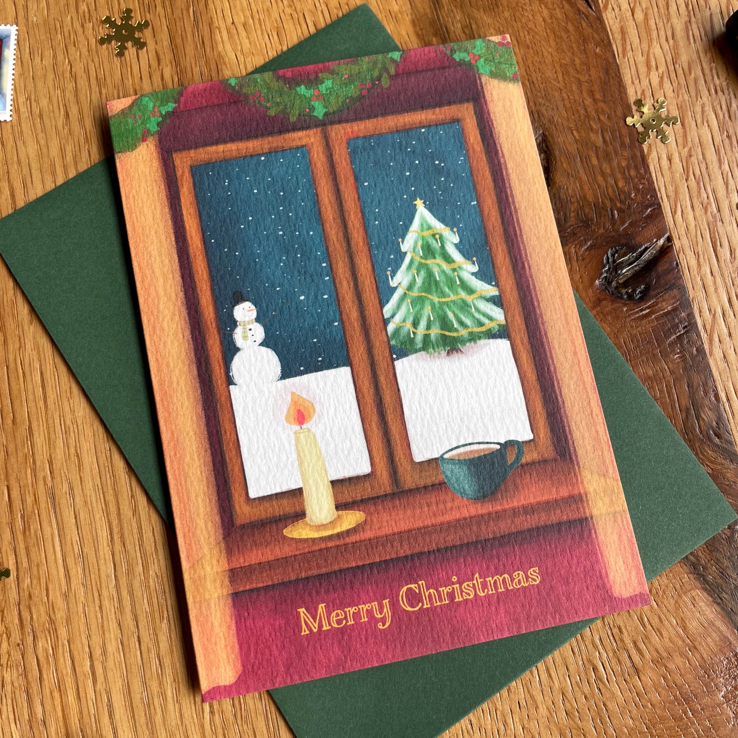 Winter Window Views Christmas Card