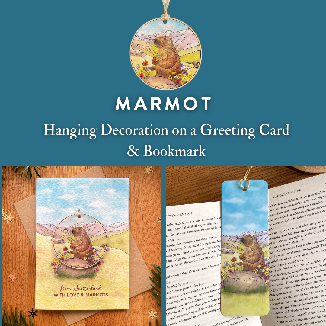 Marmot Greeting Card & Bookmark Bundle