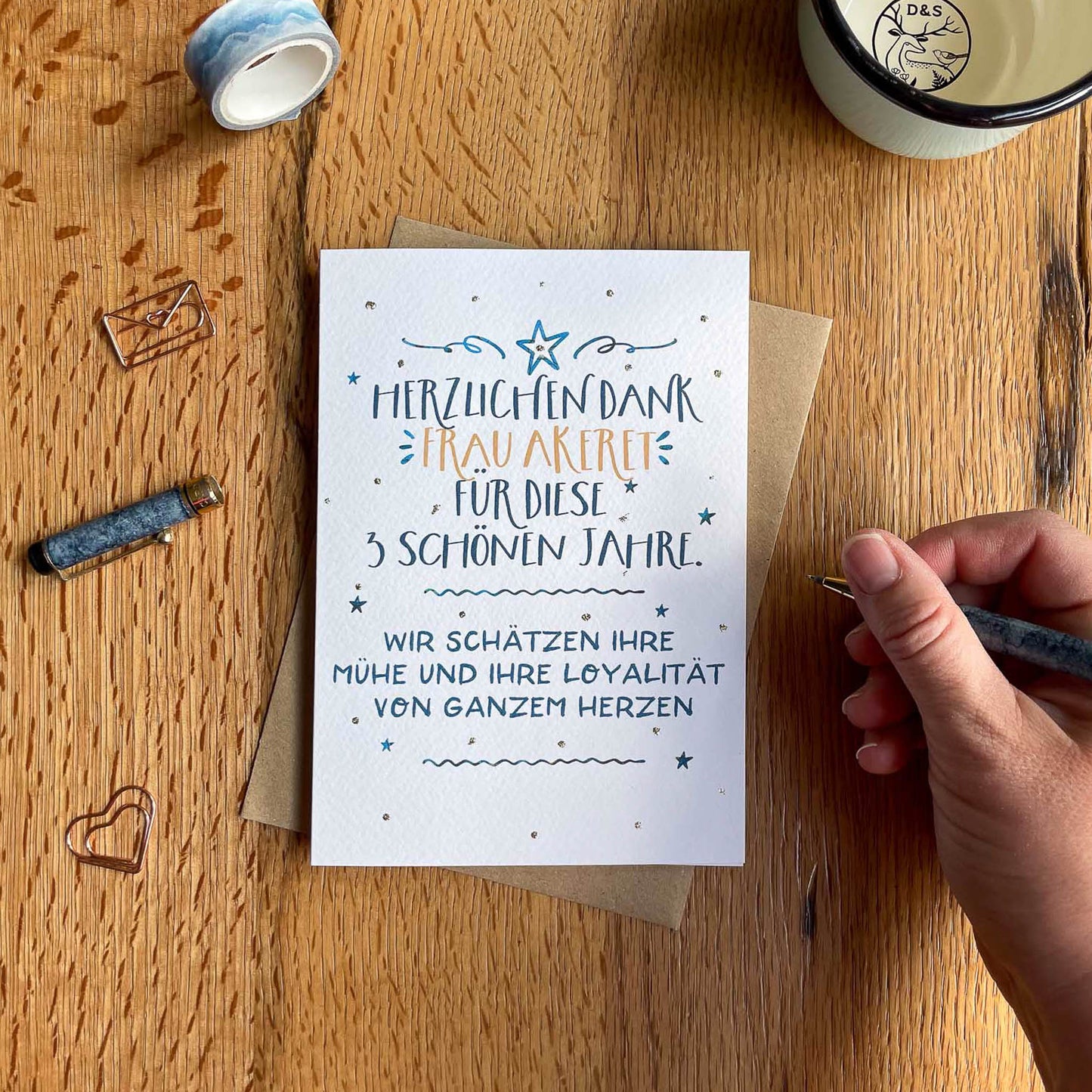 Personalised Class Assistant Appreciation Card in German