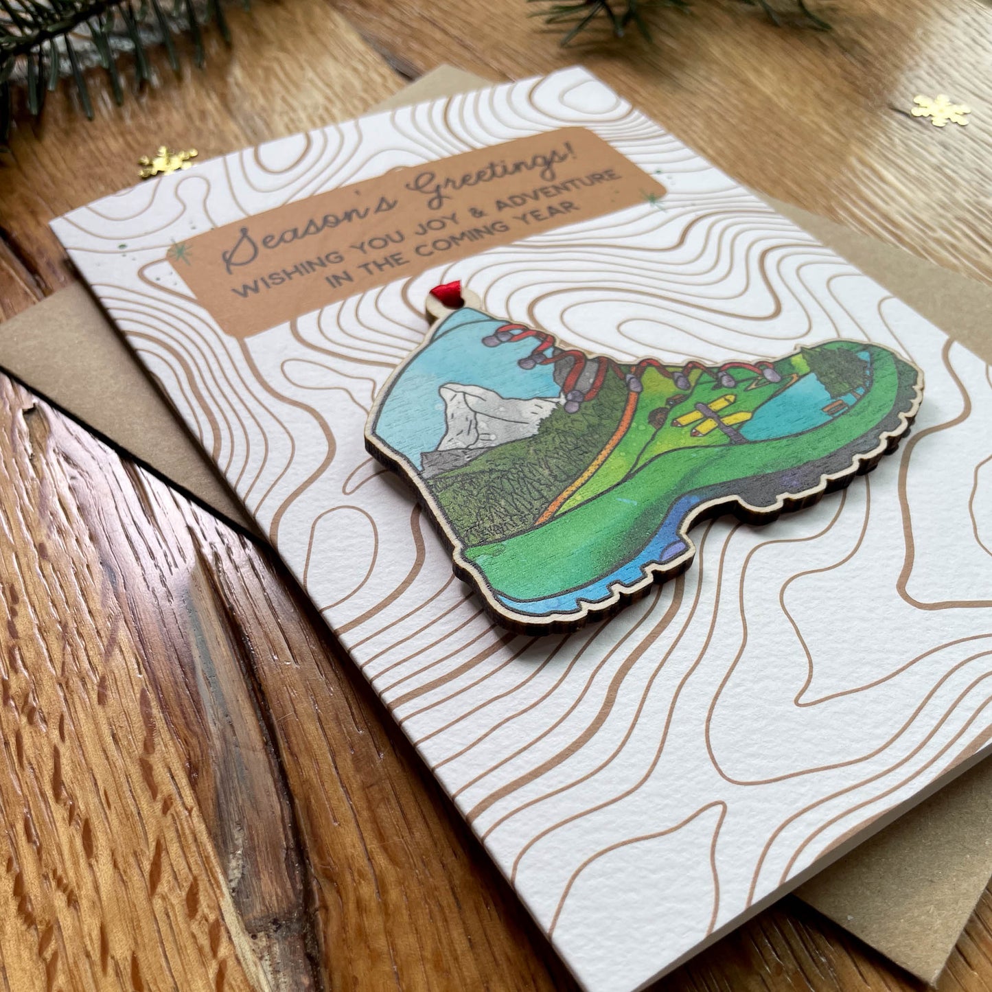 Hiking Boot Decoration -  Keepsake & Swiss Souvenir featuring The Matterhorn