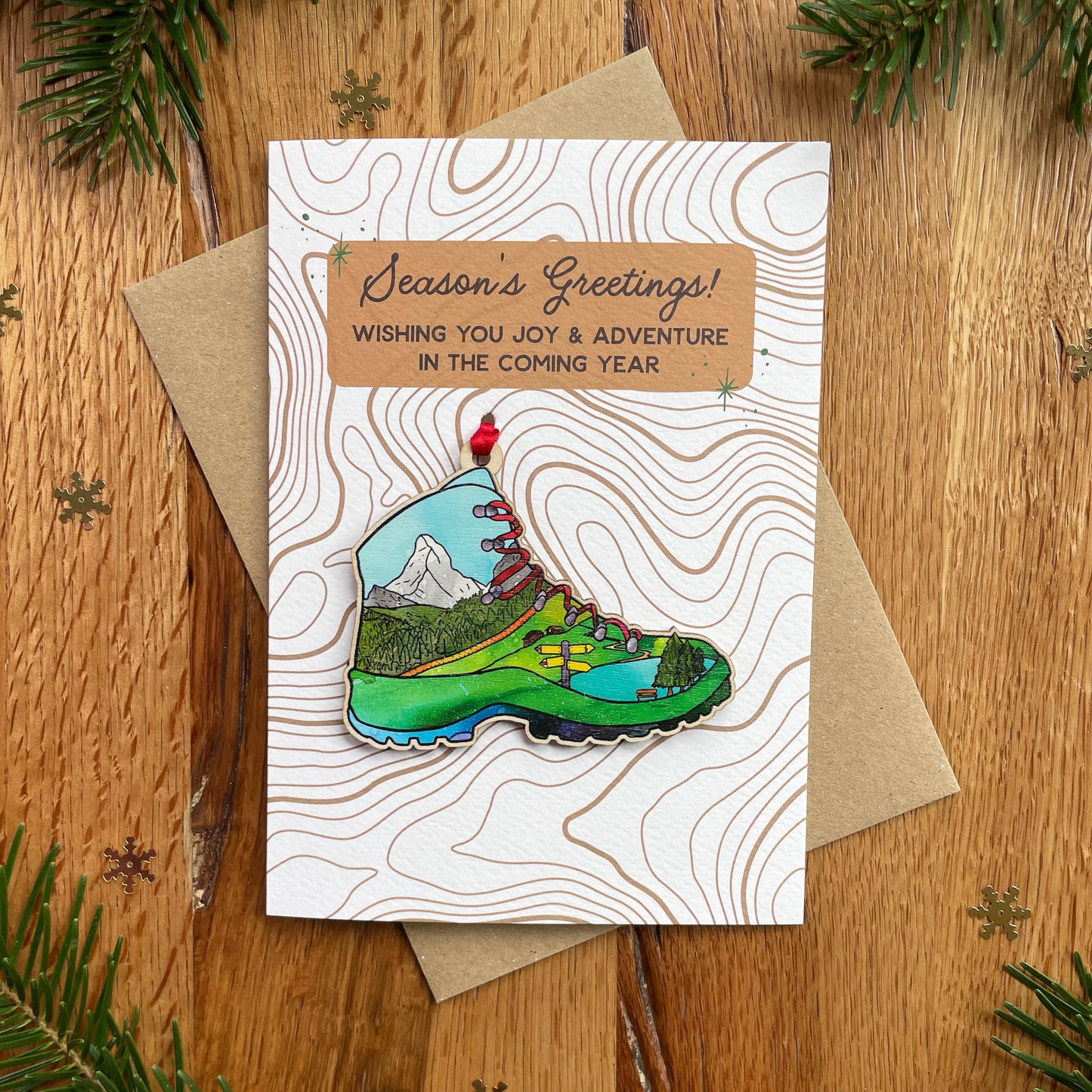 Hiking Boot Decoration -  Keepsake & Swiss Souvenir featuring The Matterhorn