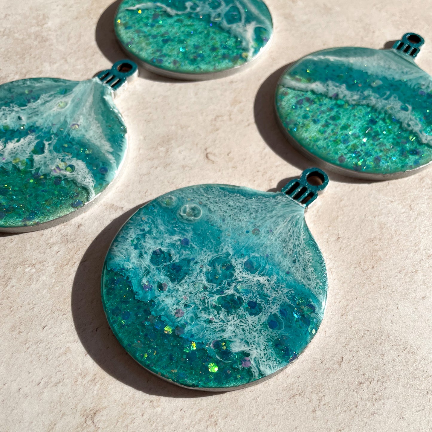 Swiss Lake Inspired Bauble Shaped Christmas Tree Decoration