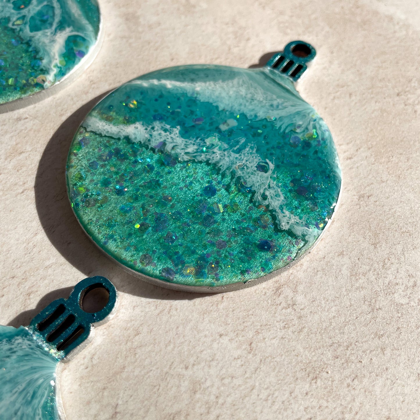 Swiss Lake Inspired Bauble Shaped Christmas Tree Decoration
