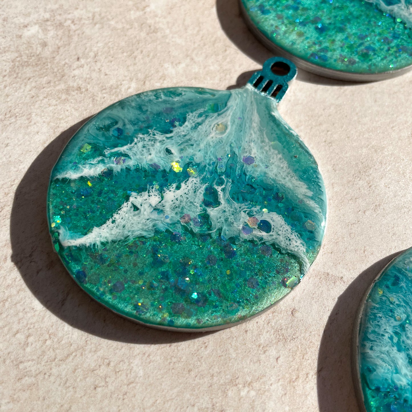 Swiss Lake Inspired Bauble Shaped Christmas Tree Decoration