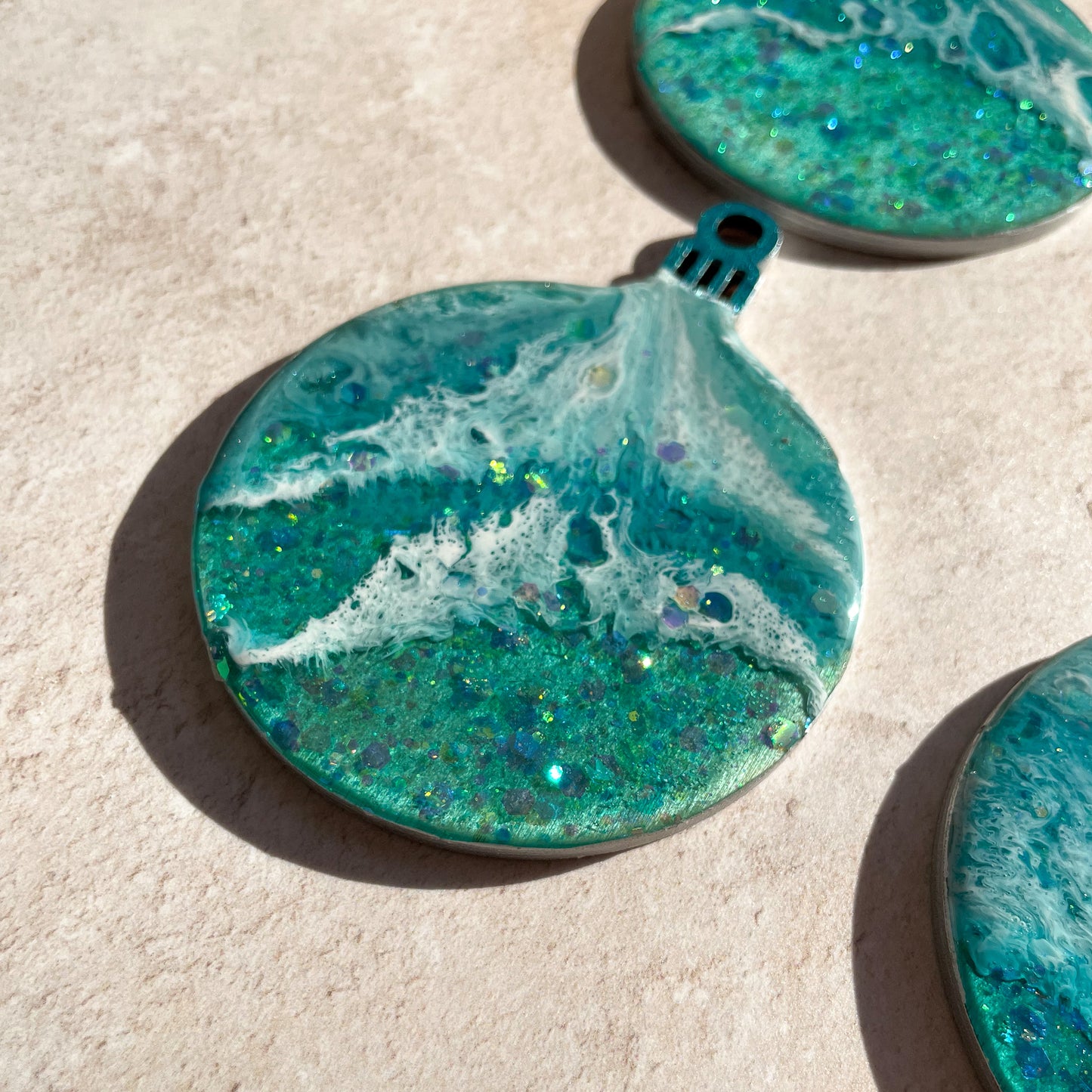 Swiss Lake Inspired Bauble Shaped Christmas Tree Decoration