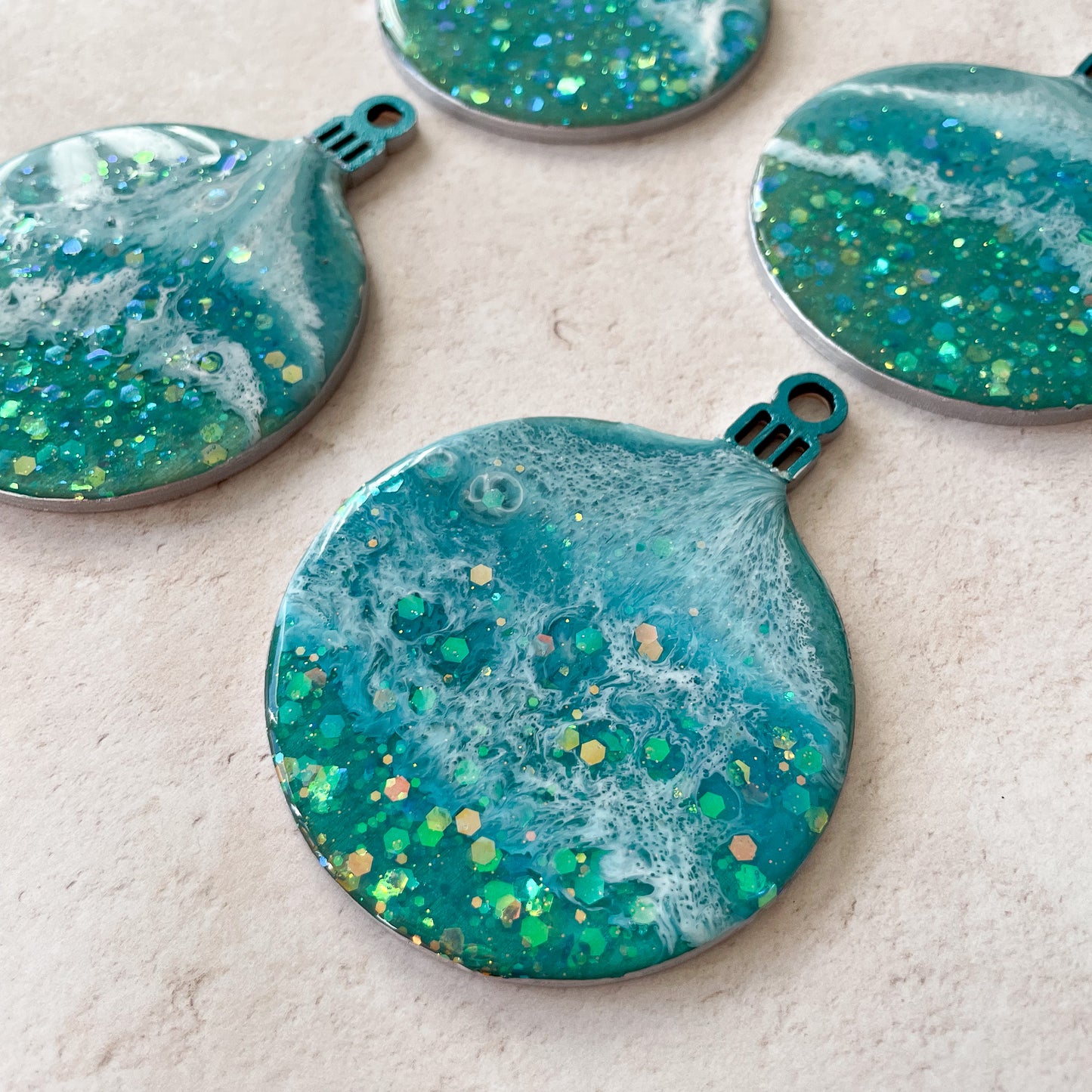 Swiss Lake Inspired Bauble Shaped Christmas Tree Decoration