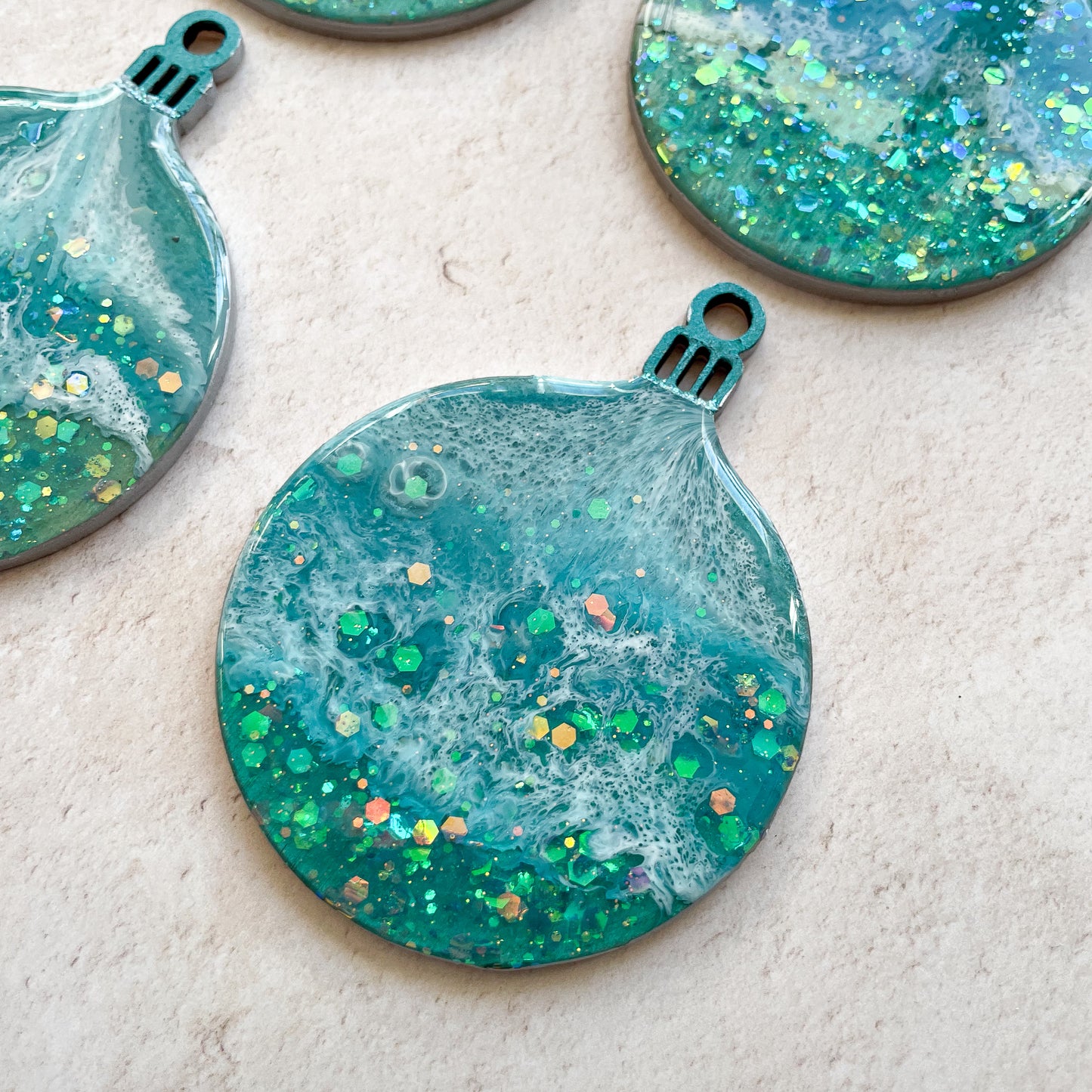 Swiss Lake Inspired Bauble Shaped Christmas Tree Decoration
