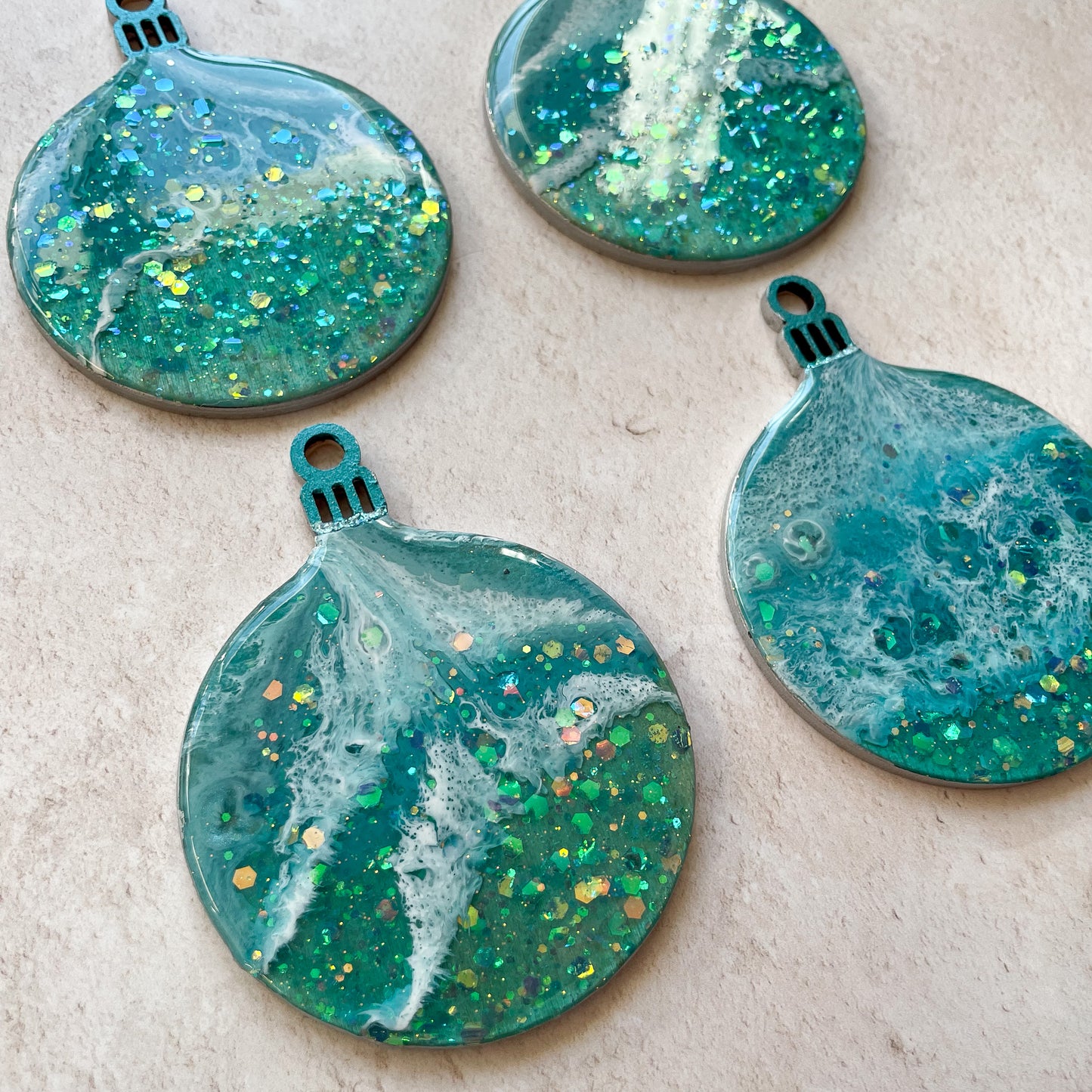 Swiss Lake Inspired Bauble Shaped Christmas Tree Decoration