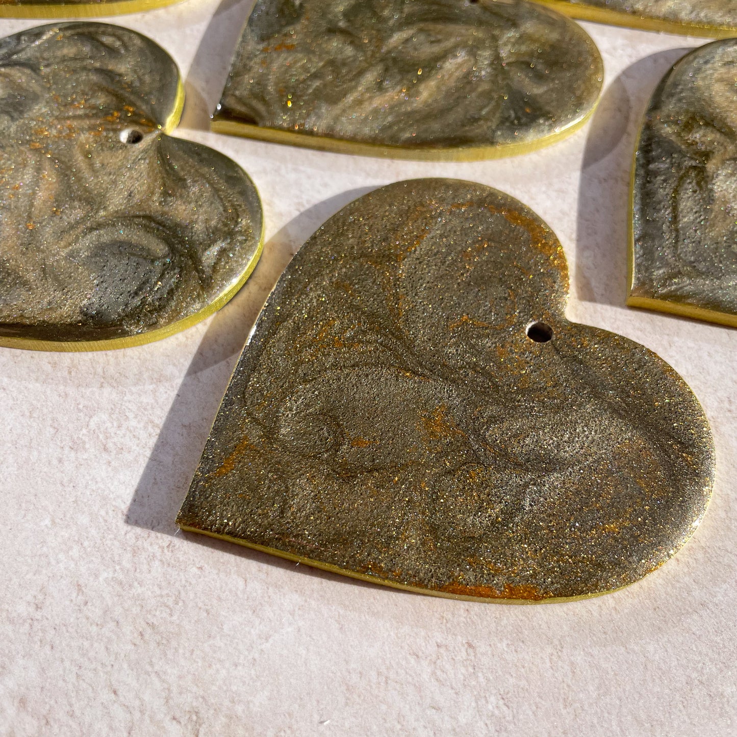 Antique Gold Heart Hanging Decoration